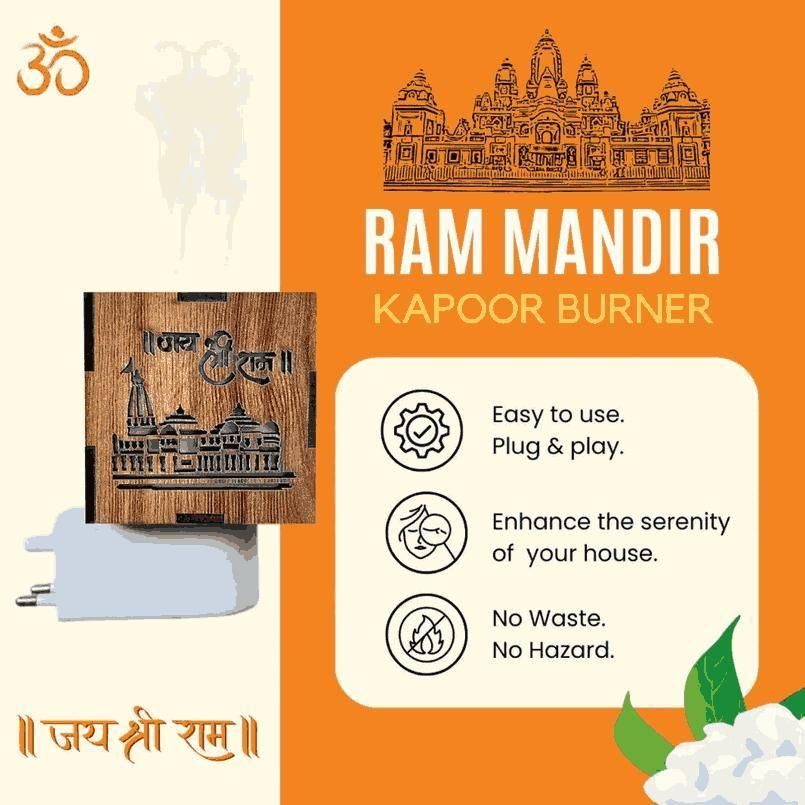 😍LIVE SALE - 3-in-1 Ayodhya Ram Mandir Aroma Burner & Night lamp