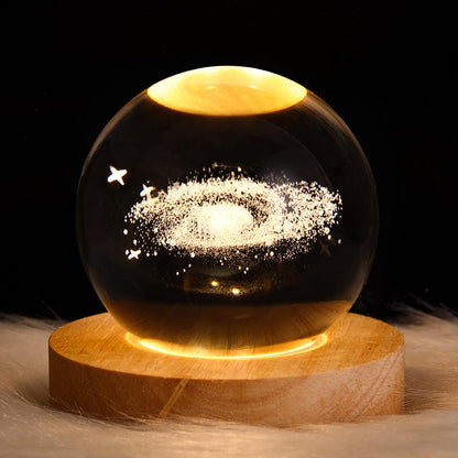 LED Night Light Galaxy Crystal Ball Table Lamp - Crazyshopy