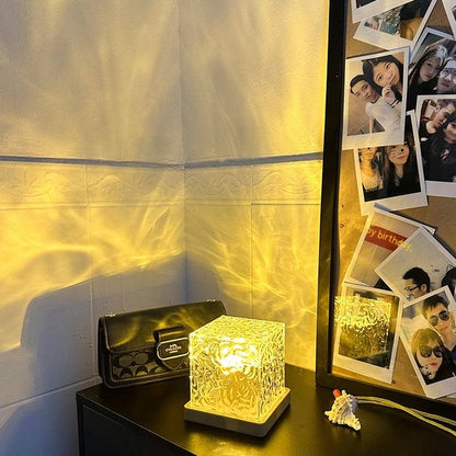 LED Water Ripple Ambient Night Light USB Rotating - Crazyshopy